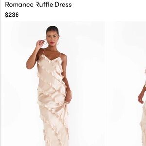 Show Me Your MuMu Asymmetrical Cream Ruffle Dress